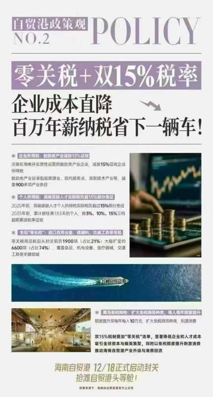 海南自贸港12月18日正式启动封关-企富蓝图