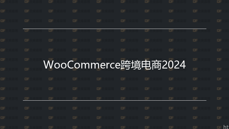 WooCommerce跨境电商2024-企富蓝图
