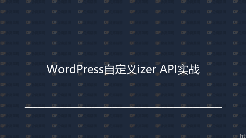 WordPress自定义izer API实战-企富蓝图
