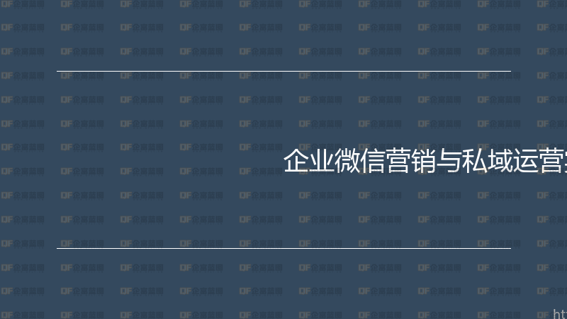 企业微信营销与私域运营实战指南-企富蓝图