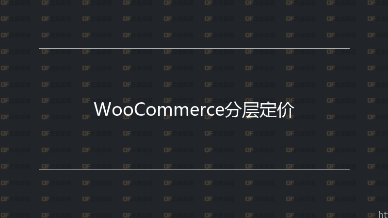 WooCommerce分层定价-企富蓝图