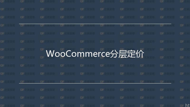 WooCommerce分层定价-企富蓝图