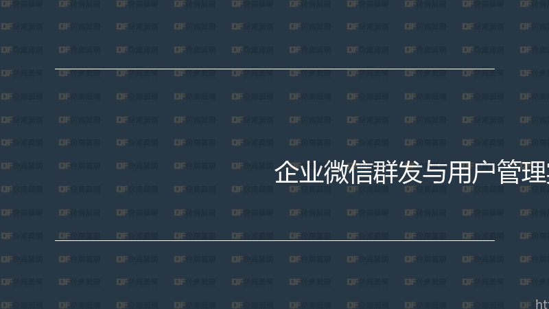 企业微信群发与用户管理实战指南-企富蓝图