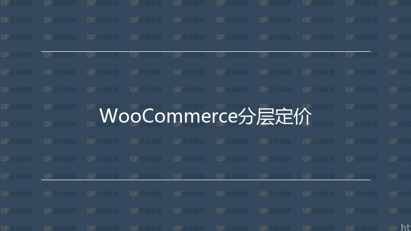 WooCommerce分层定价-企富蓝图