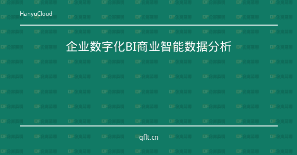 企业数字化BI商业智能数据分析-企富蓝图