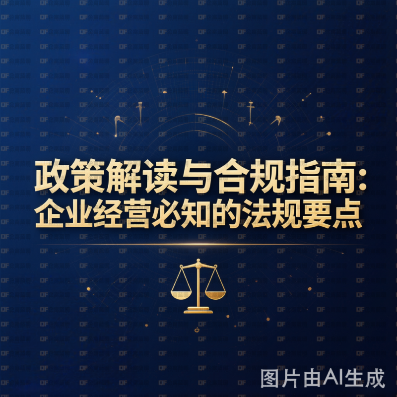 政策解读与合规指南：企业经营必知的法规要点-企富蓝图