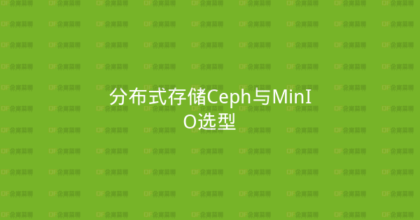 分布式存储Ceph与MinIO选型-企富蓝图