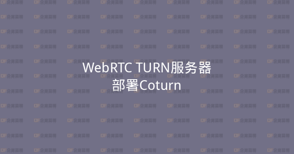WebRTC TURN服务器部署Coturn-企富蓝图