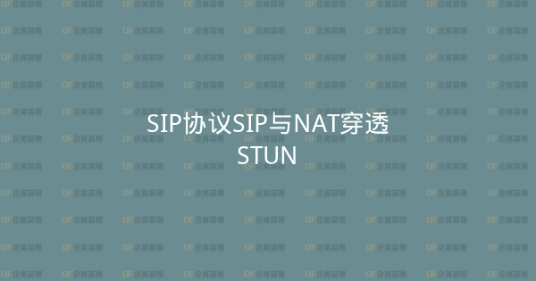 SIP协议SIP与NAT穿透STUN-企富蓝图