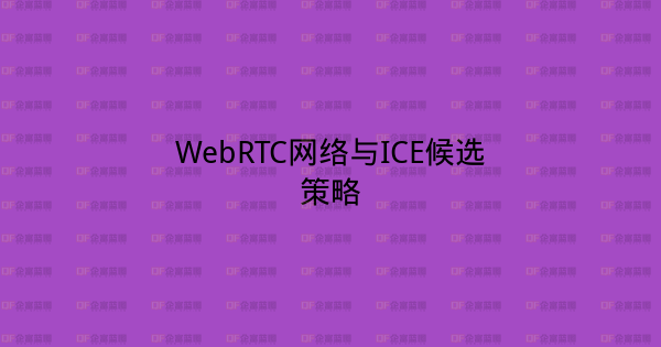 WebRTC网络与ICE候选策略-企富蓝图